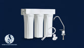 Triple Under-Sink Home Drinking Water Filtration System | Sediment + Carbon + GAC Filters